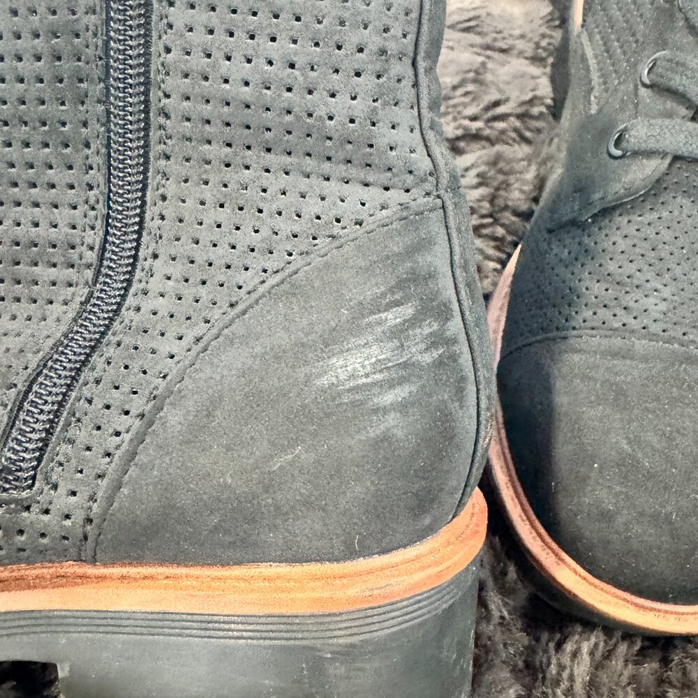 MIA Black Flat Boots Size 7 | Zip & Tie Back | Riding Style | Preloved - Picture 5 of 8